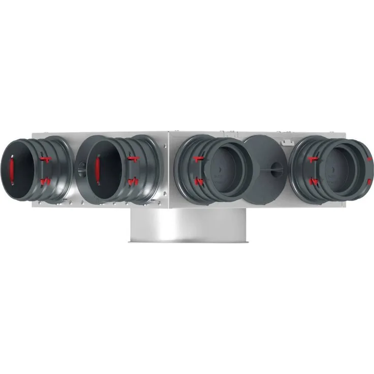 Helios Ventilatoren FRS-VE 9-75/160 Verteilelement, flexpipe-plus für 9 Lüftungsrohre, stabiles Metall-Gehäuse