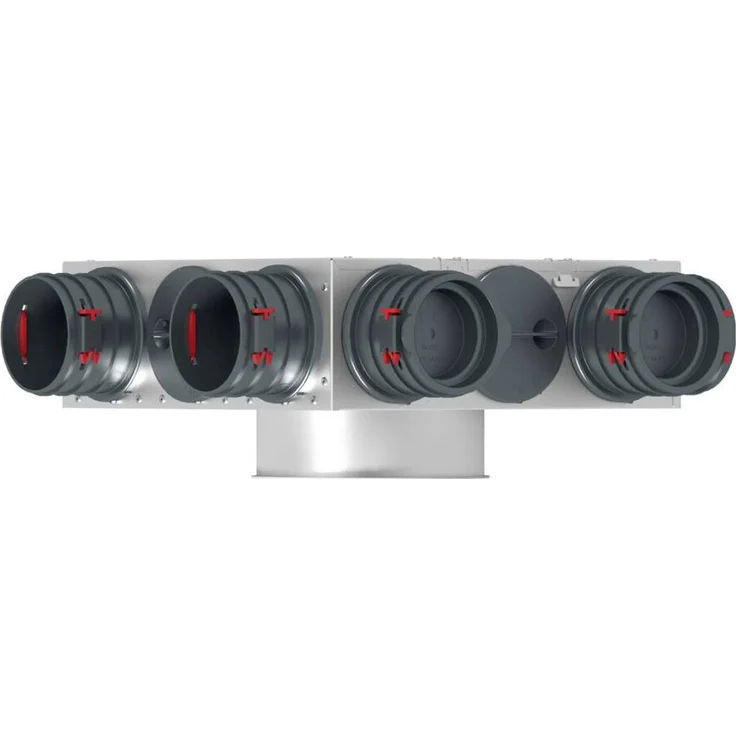 Helios Ventilatoren FRS-VE 9-75/160 Verteilelement, flexpipe-plus für 9 Lüftungsrohre, stabiles Metall-Gehäuse