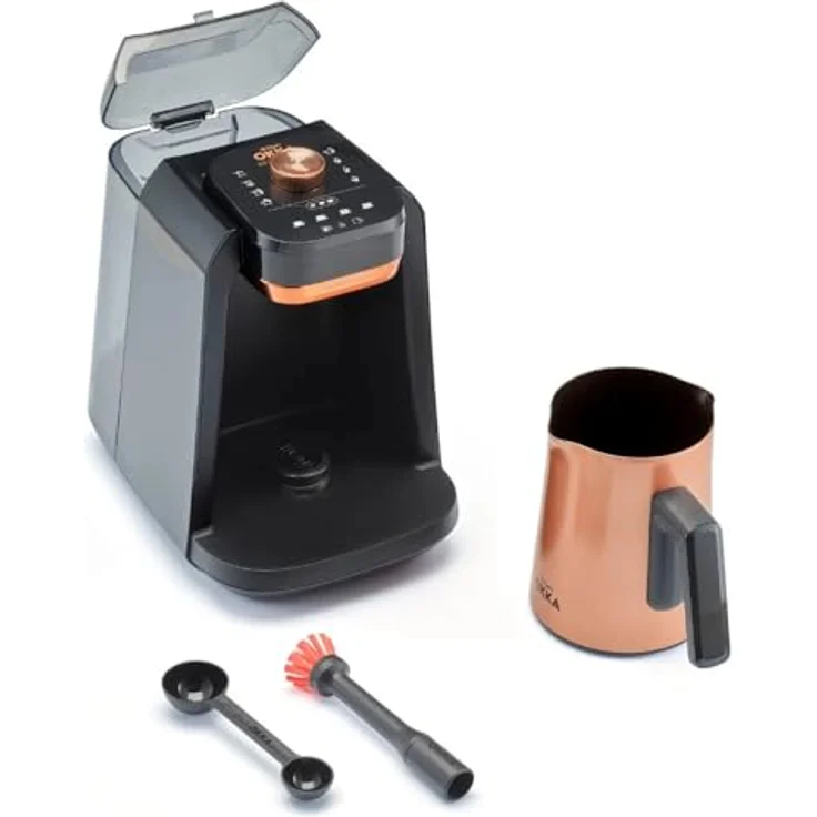 Arzum OKKA Rich Pro Plus, Kaffeezubereiter mit Milchfunktion und Wassertank, Kupferfarbe – Bild 7