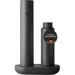 bottleplus Trinkflasche mit Wassersprudler Funktion, 600ml für bis zu 6 Liter Sprudelwasser, graphite