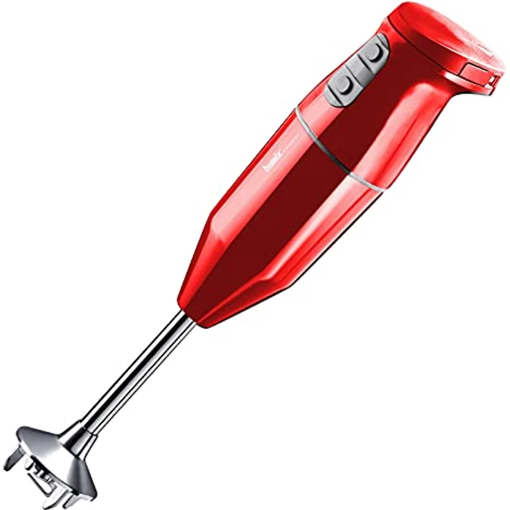 bamix Stabmixer Set cordless PLUS kabelloses, 250 Watt, 3-Stufen, Made in Switzerland, Rot – Bild 2
