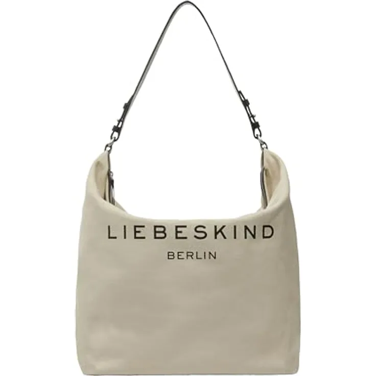 Liebeskind Clea Schultertasche, 42 cm, grau, 100% Canvas, 42 cm x 17 cm x 51 cm