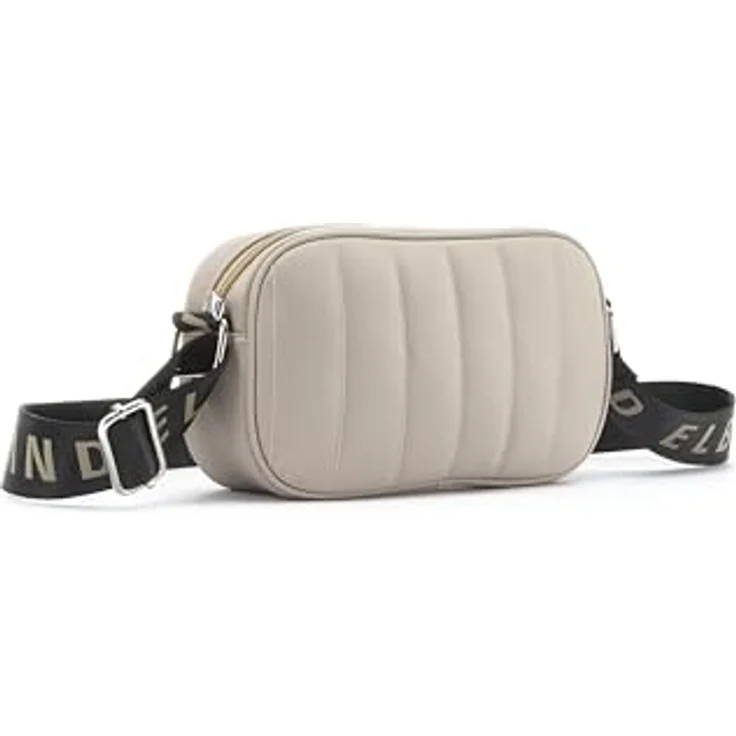 Elbsand Umhängetasche Minibag, Handtasche mit Steppung, Crossbody Bag VEGAN, schwarz – Bild 5