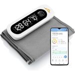 ETA Oberarm-Blutdruckmessgerät mit MedM BP-App I Heimgebrauch I Systolischer und diastolischer Blutdruck I Manschette 22-42 cm I Erkennung von unregelmäßigem Herzschlag I WHO-Blutdruckklassifikation, Weiß