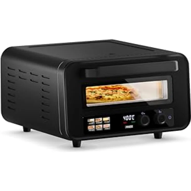 Princess Pizzaofen Pro Max 15L, 400°C, 2100W, digitales Bedienfeld mit Timer, abnehmbarem Pizzastein, für Innen und Außenbereich