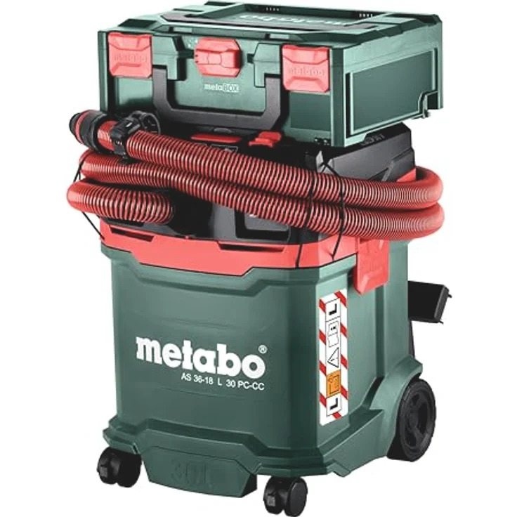 Metabo Akku-Sauger AS 36-18 L PC-CC, 18 V, Luftleistung 3300 l/min, Unterdruck 140 hPa, Volumen 30 l, Staubsauger 602073850 – Bild 4