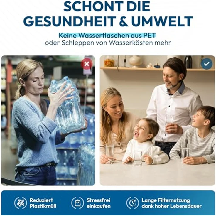 Neues Wasser AORA GT600 Umkehrosmoseanlage, 8-Stufen-Filtration, tanklos, Edelstahl SOFIA 1-Wege-Armatur, 1,57 l/min Durchfluss – Bild 6
