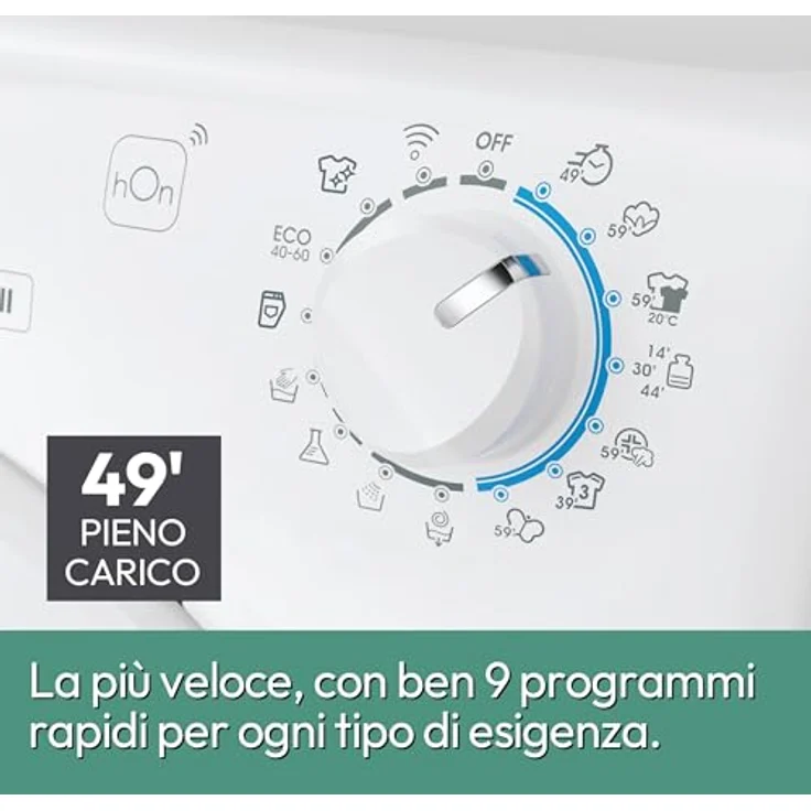 Candy Smart Pro Inverter CO4474TWM6/1-S, Frontlader Waschmaschine mit 7 kg Fassungsvermögen und 1400 U/min, Weiß – Bild 4