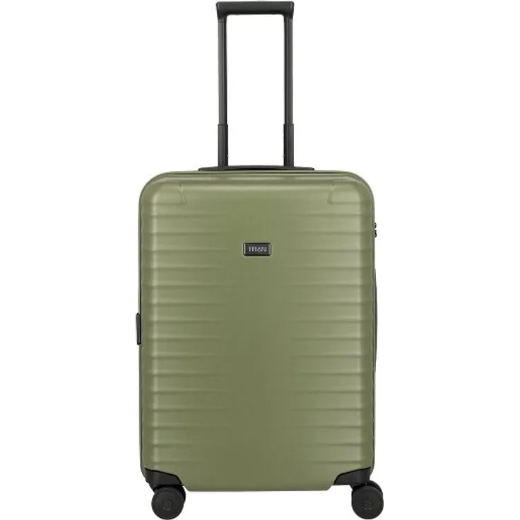 Titan Upgrade 4 Rollen Trolley M, 65 cm, aus 100% Polycarbonat, forest green