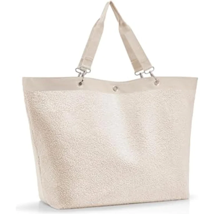 REISENTHEL® Einkaufsshopper shopper XL, Teddy-Stoff in sand, 35l Volumen, mit Reißverschluss und Innentasche – Bild 4