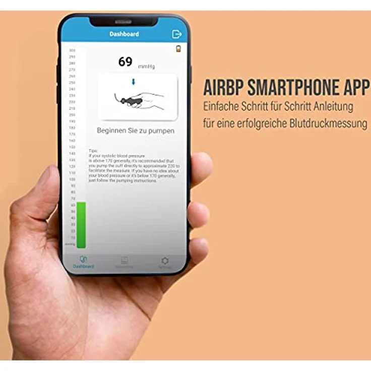 Pulox by Viatom AirBP Blutdruckmessgerät Oberarm mit Bluetooth und iOS Android App Messung für Zuhause und unterwegs mit 22-42cm großer Manschette – Bild 4