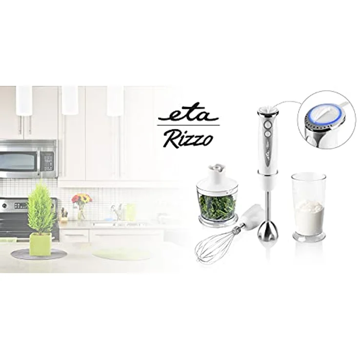 ETA Stabmixer Rizzo - 400W, LED-Beleuchtung, Hackmesser 500ml, Schaumaufsatz – Bild 3