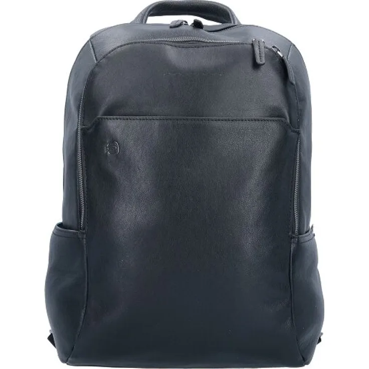 Piquadro Black Square Rucksack, Leder 39 cm mit Laptopfach, schwarz