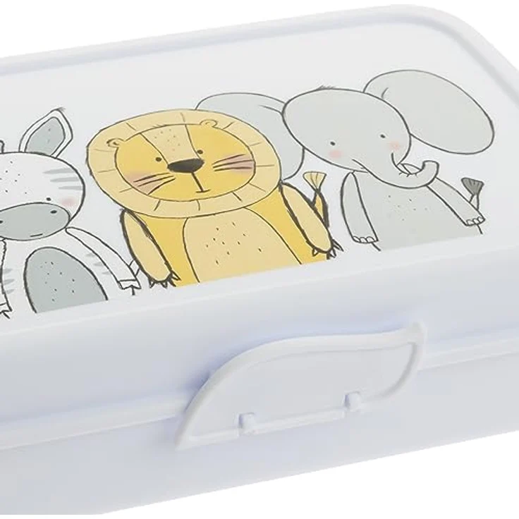 Brotdose Kinder mit Fächern 2er Set, Lunchbox Kinder mit Trennfächern und Clickverschluss, Bento Box Kinder Brotzeitbox, 100% Recyclebar Frühstücksbox ohne BPA, Weiß/Mint, Model: 3friends – Bild 3