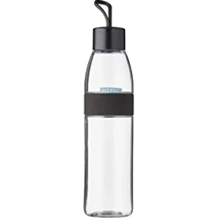 Mepal – Trinkflasche Ellipse Nordic black – 700 ml Inhalt – auch für kohlensäurehaltige Getränke – bruchfestes Material - auslaufsicher - Spülmaschinengeeignet – Bild 1