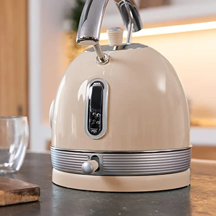 Cecotec Thermosense 420 Vintage Wasserkocher, 2200 W, 1,8 L, mit Temperaturanzeige, Edelstahl, beige – Bild 3