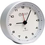 Miraval Funkwecker Premiumline geräuschlos Design Funkwecker, Weiß