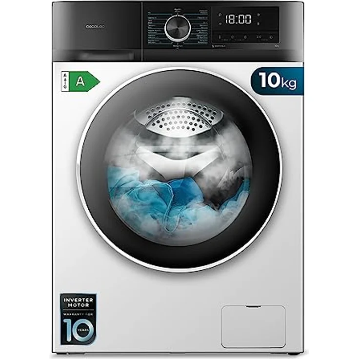 Cecotec Bolero Dresscode 10500 Inverter A, 10 kg Waschmaschine in Weiß mit 1400 rpm, Dampftechnologie und Energieeffizienzklasse A – Bild 1