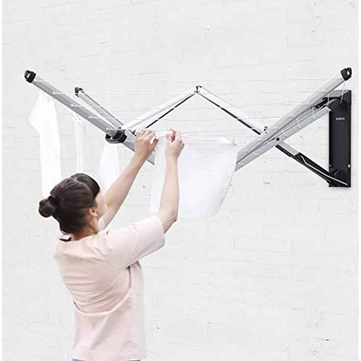 Brabantia Wandwäschespinne Wallfix, 24m Wäscheleine – Bild 4