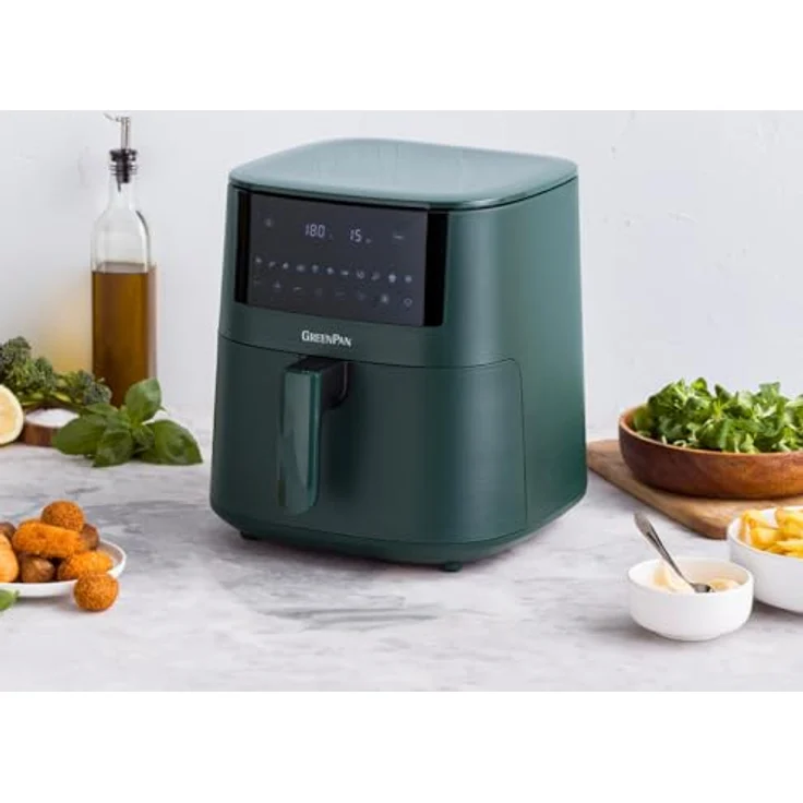 GreenPan Bistro Heissluftfritteuse XL, 7.2L, 1650 Watt, Antihaftbeschichtet, LED-Touchscreen – Bild 5