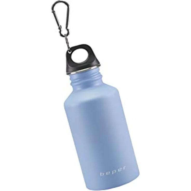 Beper Isolierflasche mit Karabiner hellblau – Bild 5
