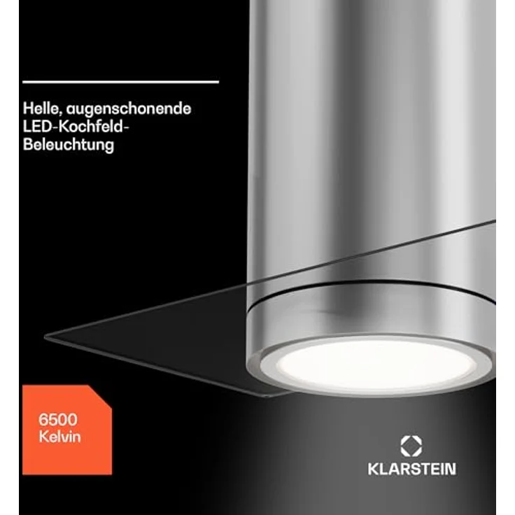 Klarstein Beretta Premium Inselabzugshaube, App gesteuert, Ab-/Umluft, 544 m³/h, LED Beleuchtung, Aktivkohlefilter – Bild 5