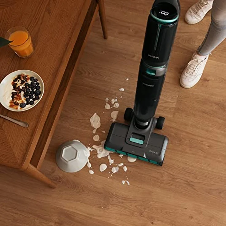 Cecotec Elektromopp FreeGo Wash&Vacuum Spray. 250 W, Schrubben und Staubsaugen gleichzeitig, Autonomie 35 Minuten, Jalisco-Nasswalze, Wasserspray, 700 ml sauberer und 750 ml Schmutzwassertank, Sockel – Bild 3