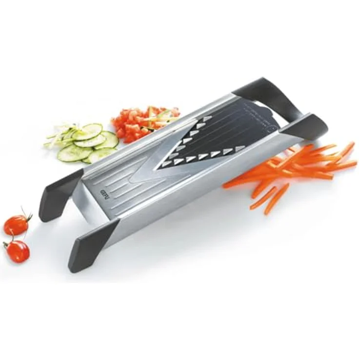 GEFU 55700 Gourmet-Hobel VIOLINO - Gemüse-Reibe aus Edelstahl und Kunststoff - Gemüsehobel mit drei Schneideflächen – Bild 2