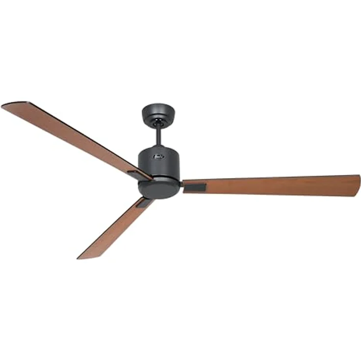 CASAFAN Eco Neo III, Energiespar Deckenventilator mit Fernbedienung, WiFi, 152 cm, basaltgrau mit Wendeflügel in Schwarz - Teak – Bild 5