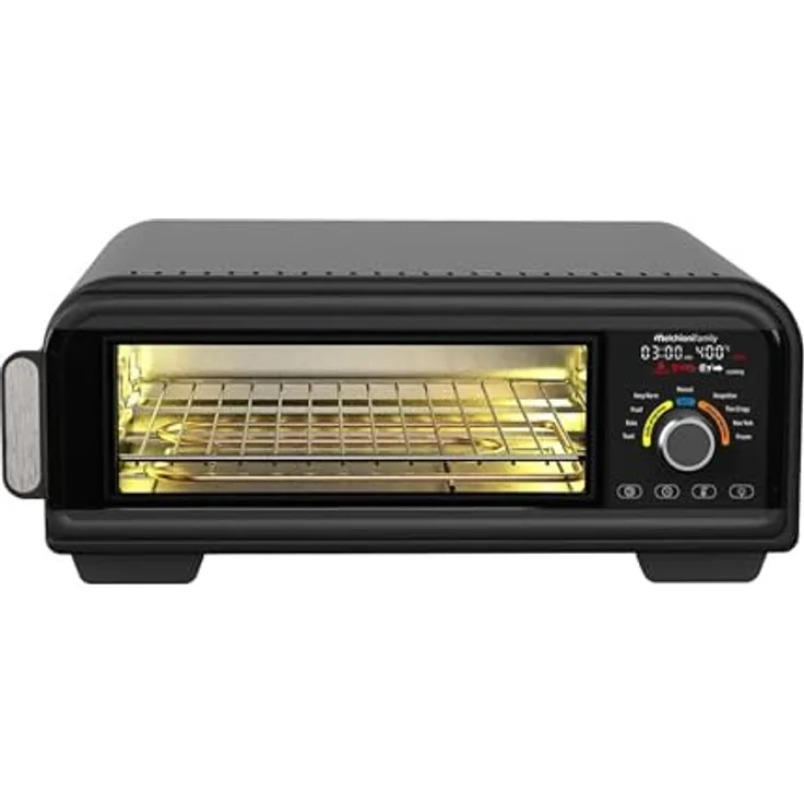 Melchioni Heißluftfritteuse PIZZA FRY 18L, 2000 W, 2in1 Pizzaofen und Heißluftfritteuse mit 400°C, digitale Steuerung, 9 Automatikprogramme