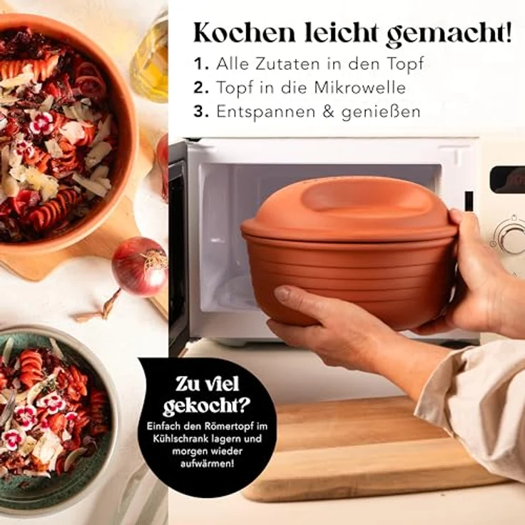 Römertopf Multibräter runder Dampfgar-Bräter Ø 22,5 cm – Bild 4