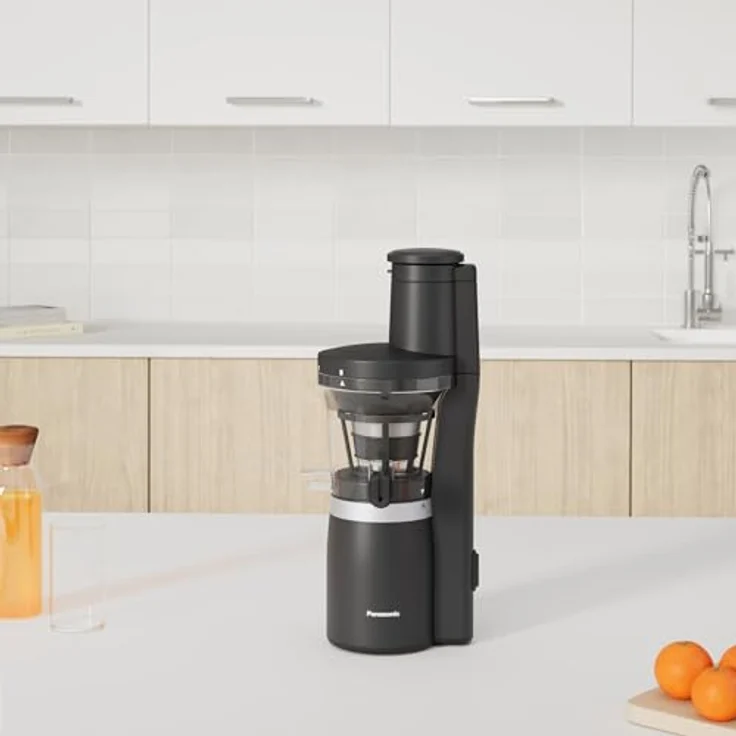Panasonic Slow Juicer MJ-L700KXE (Entsafter Gemüse und Obst, Zitruspresse automatisch, Entsafter, Edelstahl, Kunststoff, 150 W, mattschwarz) – Bild 2