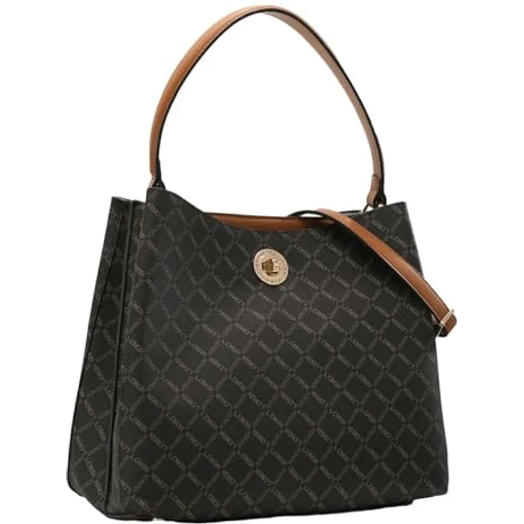 L.Credi Filiberta Schultertasche, 30 cm, braun, 100% Kunstleder – Bild 2