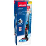 Vileda Bodenstaubsauger JetClean mydays, Hartbodenreiniger mit Mikrofaserrolle, Doppeltank-System, blau