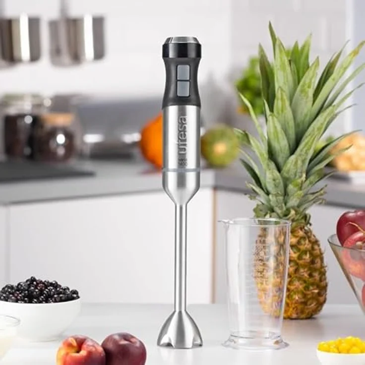 Ufesa BP4750 Vario 1400 Titanium XL ,Stabmixer, Pürierstab, 1400W, 4 Klingen, aus Titan XL-Mixfuß, edelstahl, schwarz – Bild 3