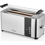 Zilan Toaster ZLN-6234, 4 Scheiben, 1400 W, Edelstahl Gehäuse, Brötchenaufsatz, Krümelschublade, Cool-Touch Design - Preisvergleich