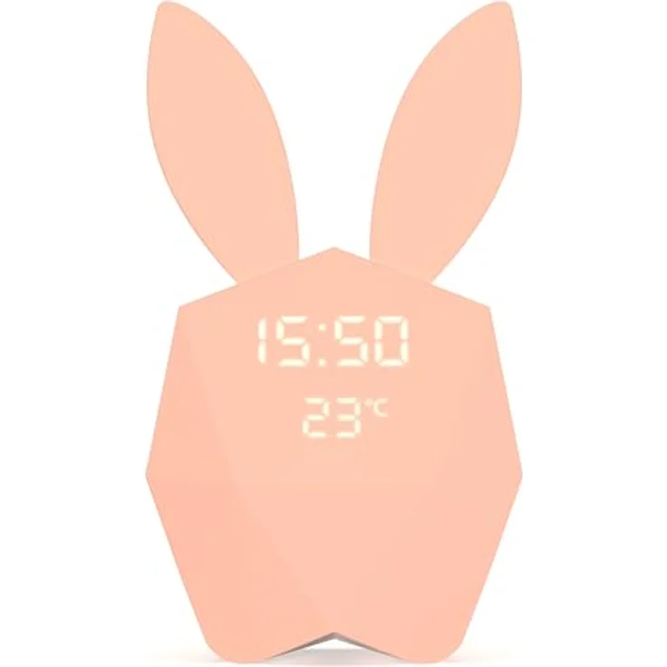 MOB Cutie Clock Connect, Wecker mit Bewegungsmelder, Nachtlicht, wiederaufladbar, rosa – Bild 1