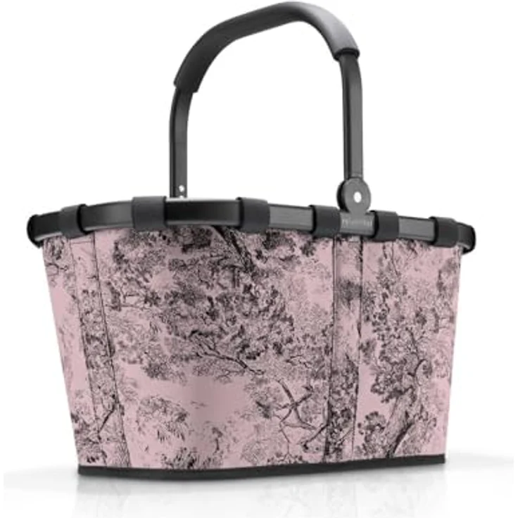 reisenthel carrybag jacquard rose, Einkaufstasche aus recyceltem Polyester, 22 l, rosa mit Innentasche – Bild 5