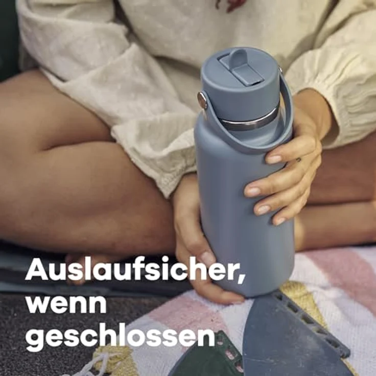 Hydro Flask Wide Flex Straw Cap 946 ml (32 oz) Flasche – Edelstahl, auslaufsicher, spülmaschinenfest, isoliert, bis zu 24 Std. kalt, eiswürfelfreundlich – White – Bild 4