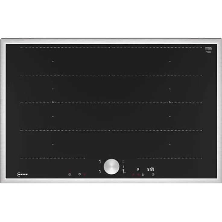 Neff, T68STY4L0, Autarkes Flex-Induktionskochfeld mit Twist Pad Steuerung, N90, Breite 80 cm, Schwarz mit Rahmen aufliegend, Home Connect