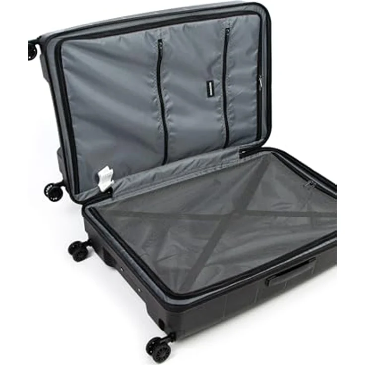 EMILY & NOAH Trolley E&N Travelbestie Werner 70402, 95 l Damen Koffer aus robustem Polypropylen mit 4 Doppelrollen und TSA-Schloss, schwarz – Bild 4