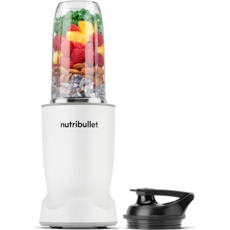 NutriBullet Turbo 1000W, Mixer & Smoothie Maker mit 1000 Watt Motor, 45-Sekunden Auto-Zyklus, Hochleistungsmixer für Proteinshakes, gefrorene Früchte & Nüsse, Weiß (NBT1004MW) – Bild 1