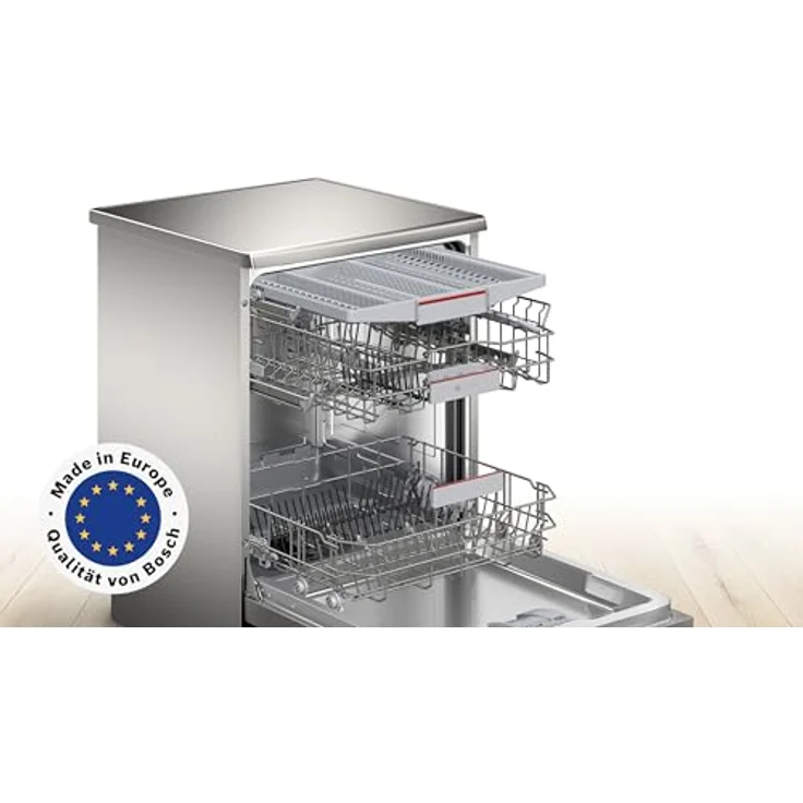 Bosch SMS4EVI08E, Freistehender Geschirrspüler mit 60 cm Breite, gebürstetem Stahl und Home Connect App – Bild 2
