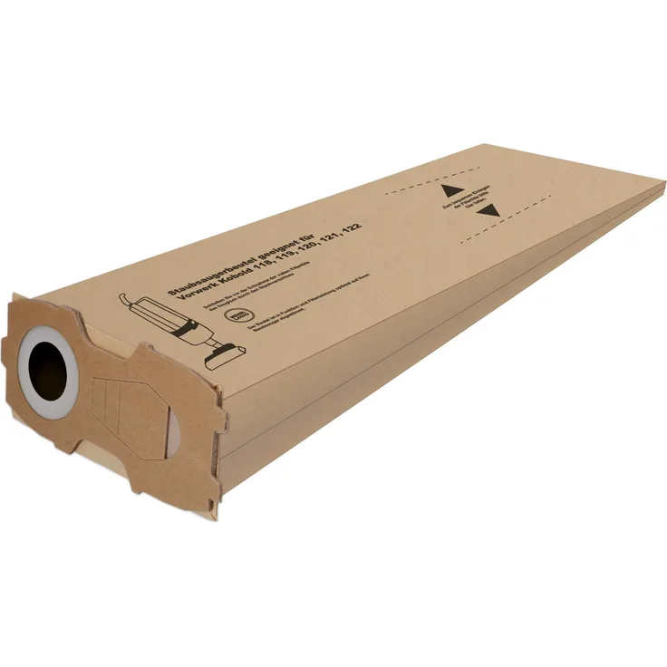 McFilter Staubsaugerbeutel für Vorwerk Kobold 118-122, 10er Pack, 2-lagig mit Staubverschluss, Papier