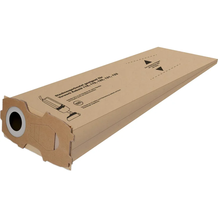 McFilter Staubsaugerbeutel für Vorwerk Kobold 118-122, 10er Pack, 2-lagig mit Staubverschluss, Papier