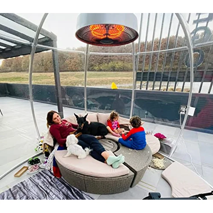 Aktobis Decken-Heizstrahler, Balkonheizer, Zeltheizer WDH-210S (Silbergrau + bis 2.100 Watt + Geringe Blendwirkung), Heizstrahler – Bild 8