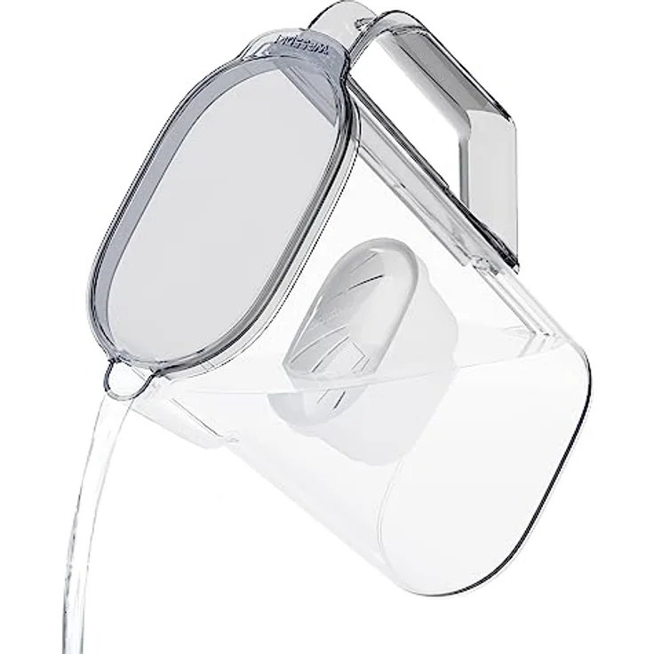 Wessper Wasserfilter kanne Für Kühlschranktür 2.7L, Wasserkaraffe mit einem aktivkohle wasserfilter Kompatibel mit Brita Maxtra Filterkartuschen, Schwarz
