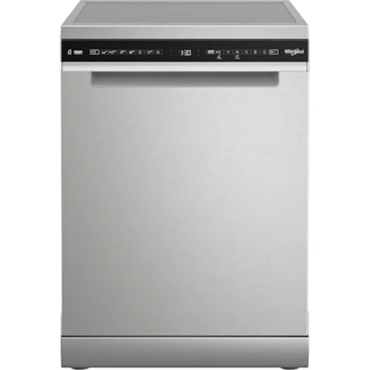 Whirlpool MaxiSpace W7F HS51 X, Freistehender Geschirrspüler, 15 Maßgedecke, Edelstahl Schwarz, Geräuschpegel 41 dB, Energieeffizienzklasse B