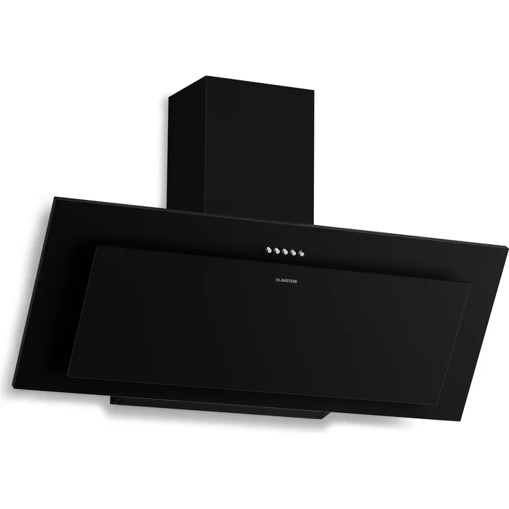 Klarstein Athena Kopffreihaube 90 cm – 404 m³/h, A+++, LED-Beleuchtung, 3 Stufen, Umluft & Abluft, leise, Schwarz