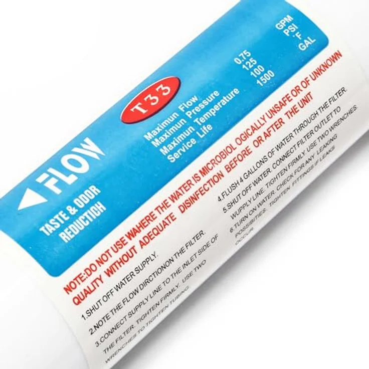 Naturewater 10 Zoll 254 mm Aktivkohlefilter Kartusche Gourmet T33 Wasserfilter – Bild 4